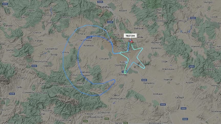 Bayraktar TB2, Kütahya'da rotasını ay yıldızla çizdi