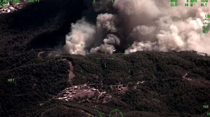 İHA'LARLA ALEVLERE 'NOKTA ATIŞI' MÜDAHALE